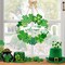 St. Patrick's Day Shamrock Door Sign, Shamrocks Welcome Wooden Hanging Sign Lucky Irish Ornament Wood Wreath for Happy St. Patrick's Day Party Front Door Wall Home Decorations with Rope and Bow